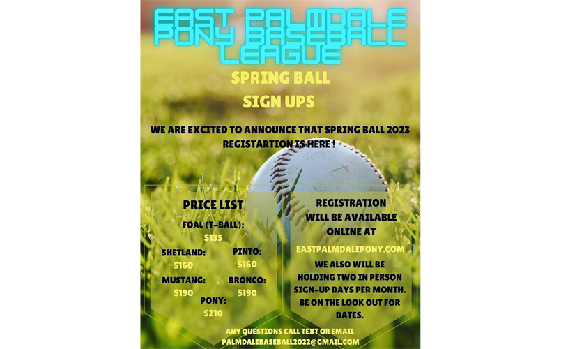 East Palmdale Pony Baseball > Home